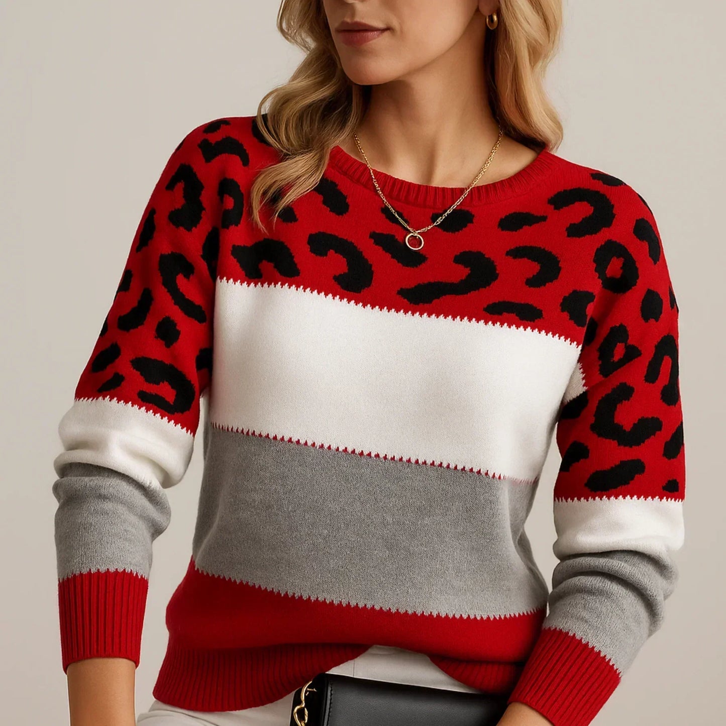 Pasca™ | Suéter de punto con diseño de leopardo