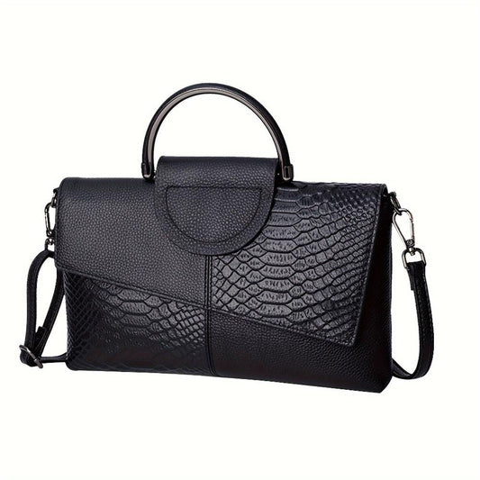 Cassandra | Bolso de Mano con Diseño de Cocodrilo Opulento