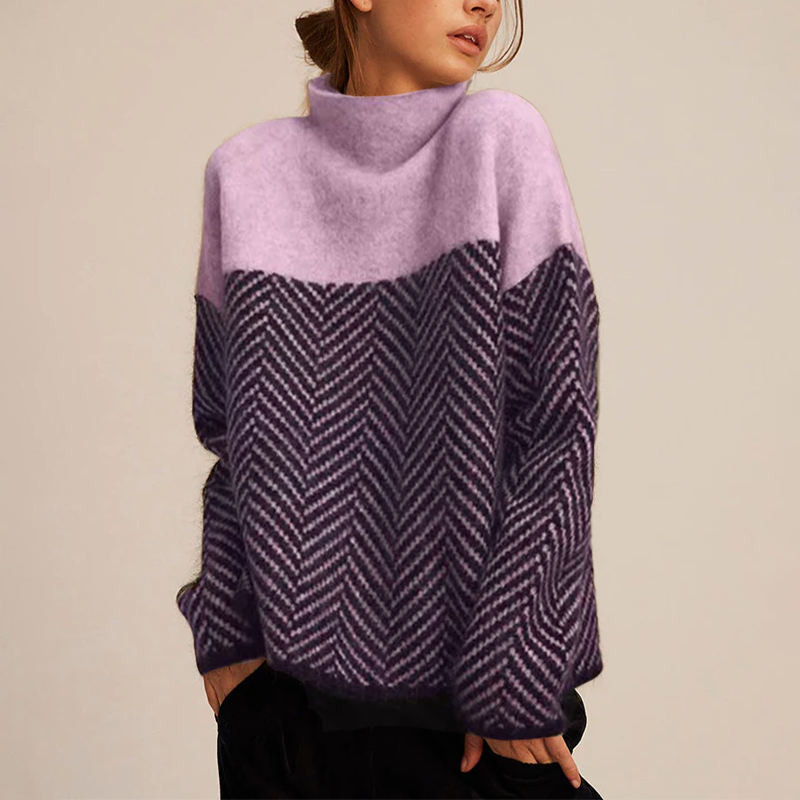 ADELIE | Suéter de cuello alto premium de elegante tejido