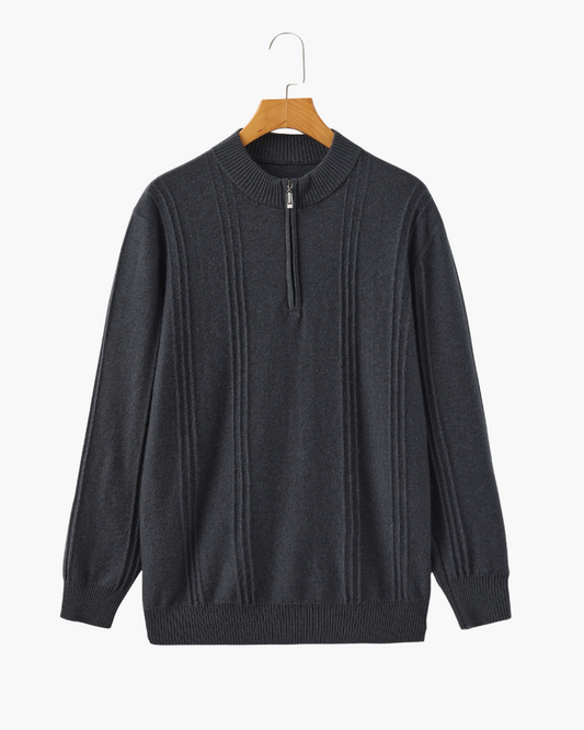 Zaragoza | 100% Cashmere Ribbed Half-Zip