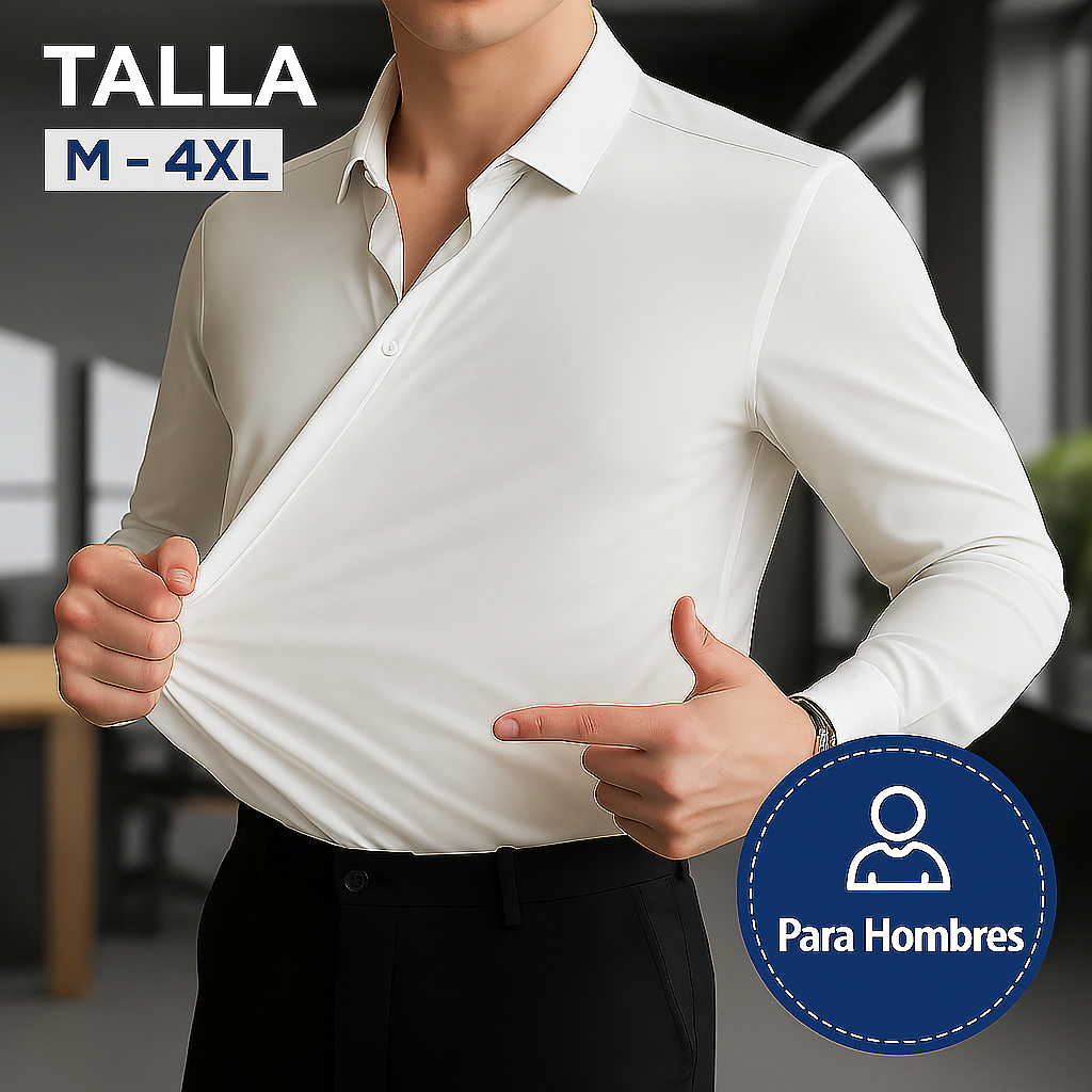 Mateo™ | Camisa elástica sin arrugas – 1+1 GRATIS