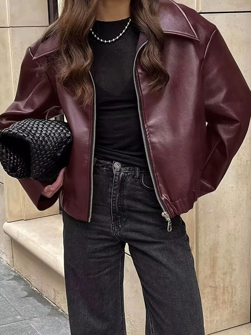 Bomber de cuero